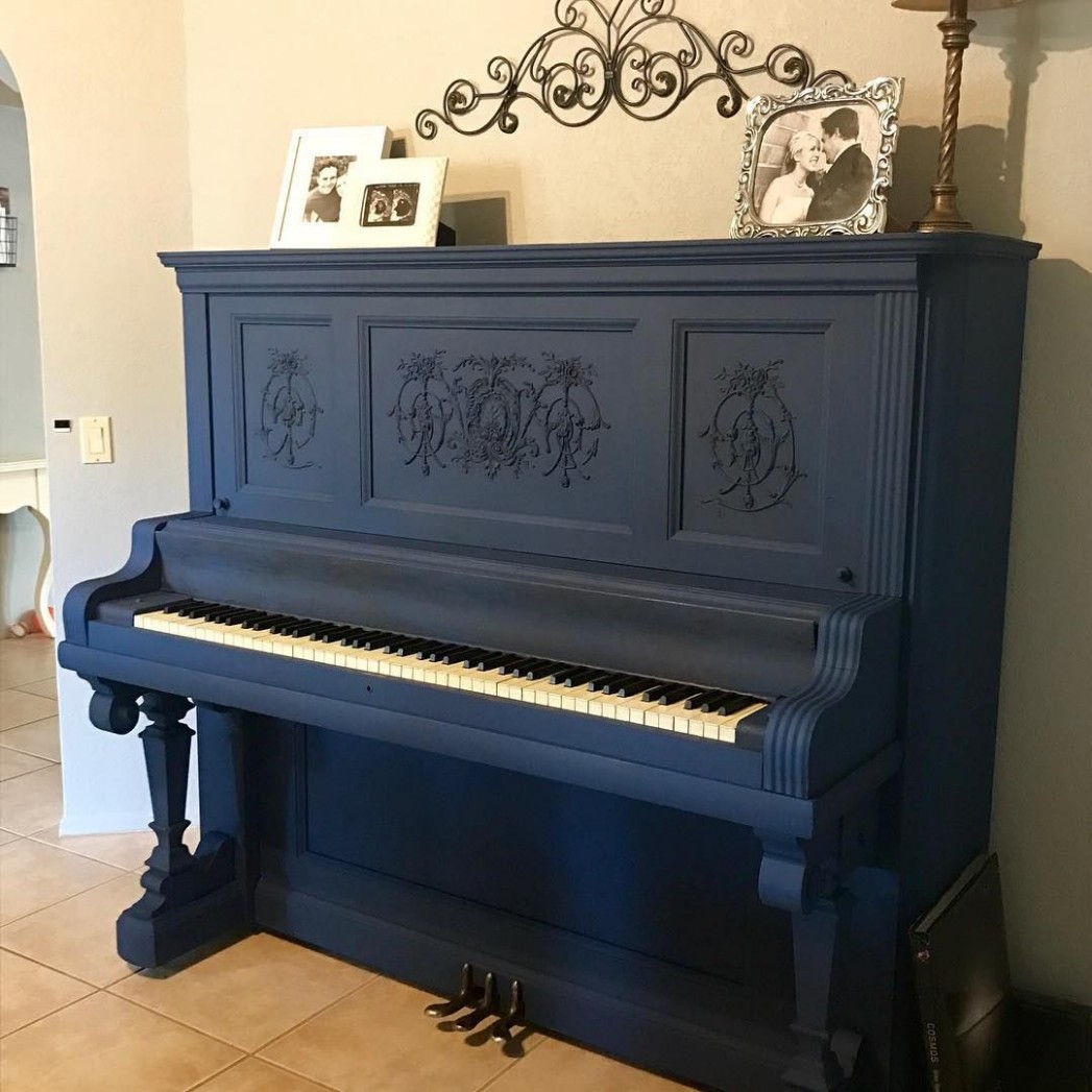 Chalk Paint® In Napoleonic Blue On A Piano By Annie Sloan Stockist ..