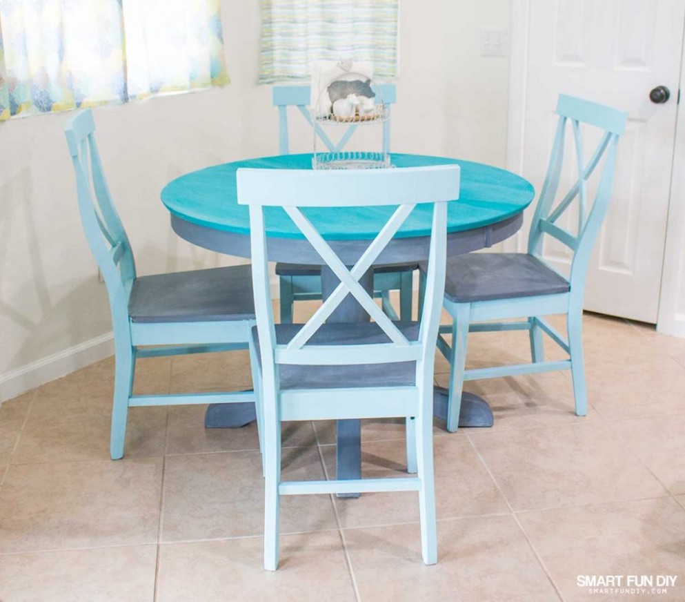 Chalk Paint Table Makeover How To Use Chalkboard Paint On Wood Furniture