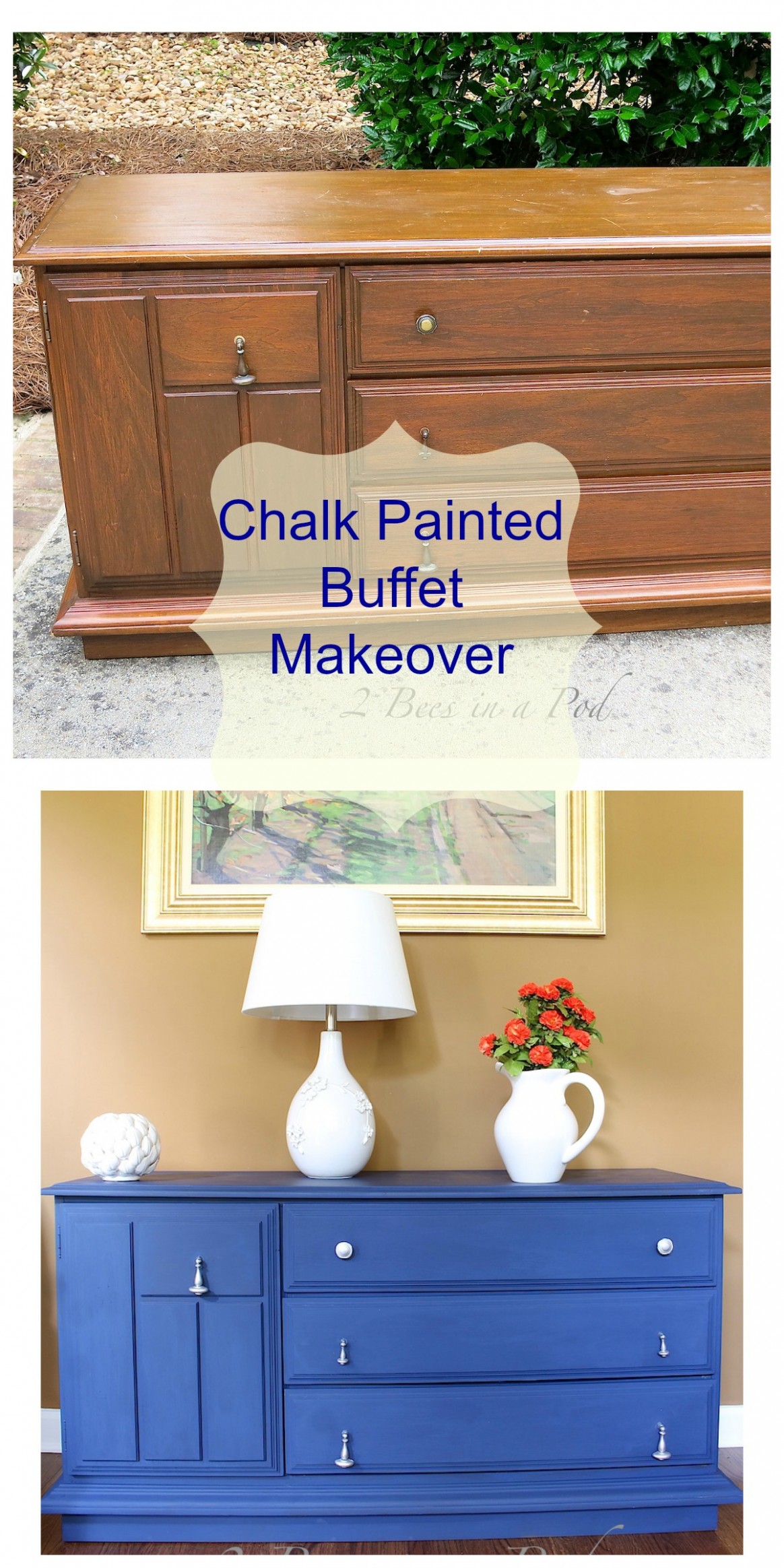 Chalk Painted Buffet Makeover 9 Bees In A Pod Pictures Of Annie Sloan Chalk Painted Furniture