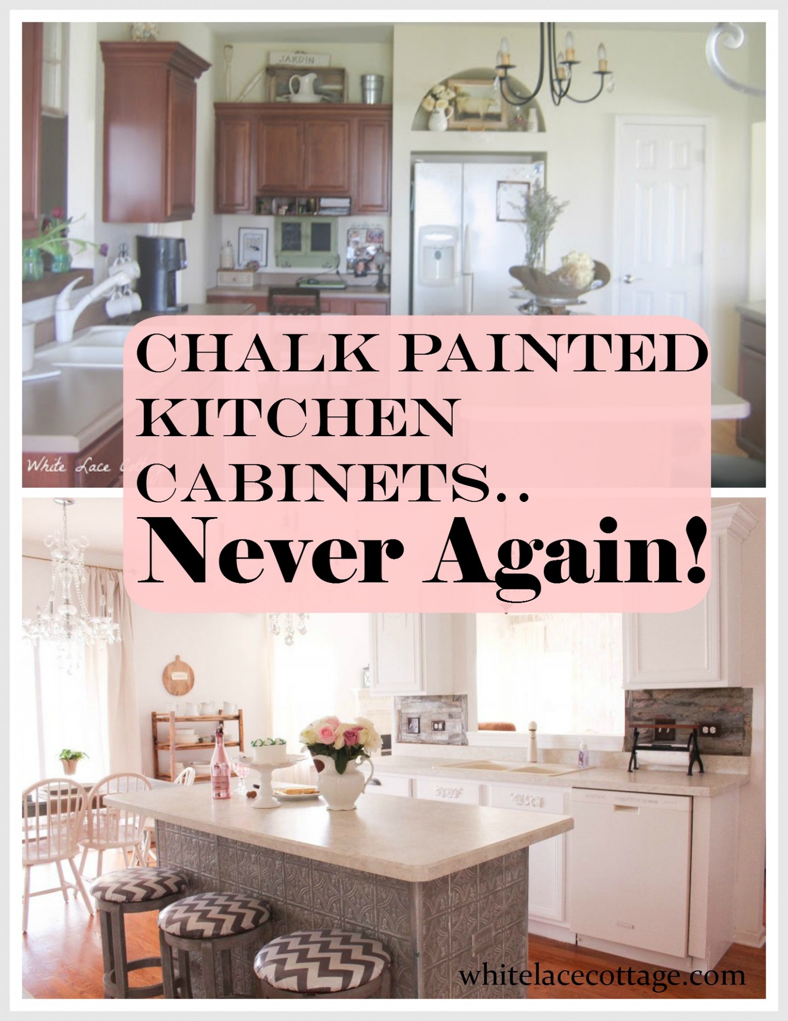 Chalk Painted Kitchen Cabinets Never Again! White Lace ..