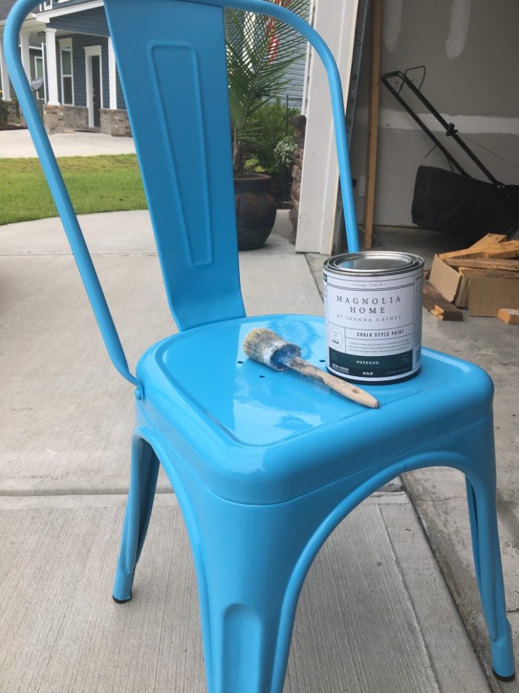 Chalk Painting Metal Plus Magnolia Paint Review | The Blue Hue House Where To Buy Magnolia Home Chalk Paint Wax