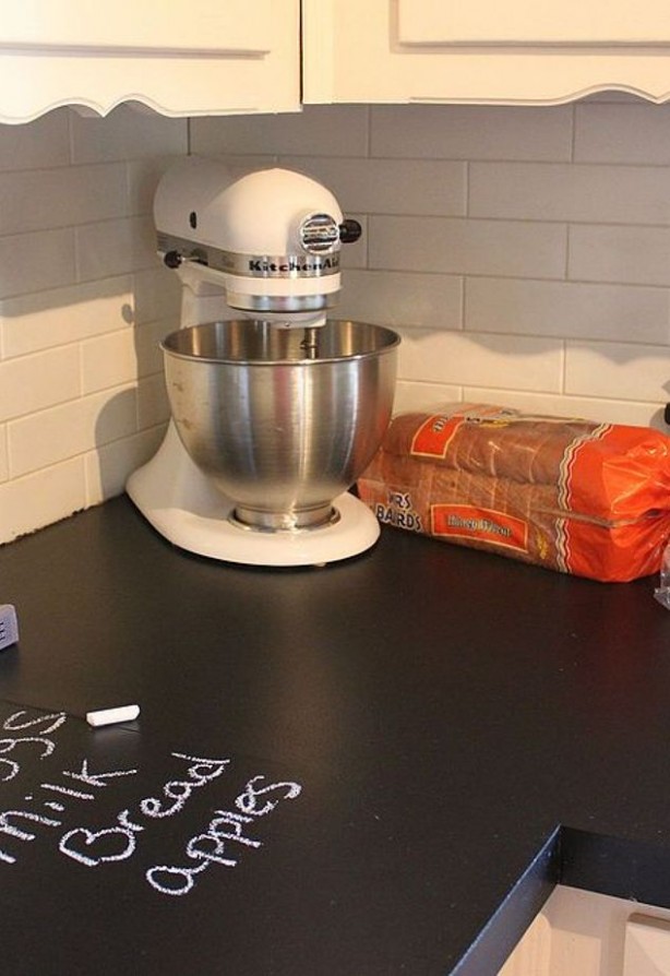 Chalkboard Countertops | Hometalk Can You Use Regular Paint Over Chalk Paint