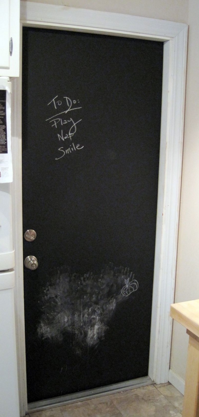Chalkboarddoor1 Can You Chalk Paint Metal Doors