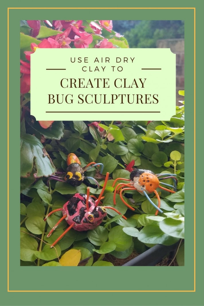 Clay Bug Sculptures Created With Air Dry Clay The Painterly Path Air Dry Clay Painting Tutorial