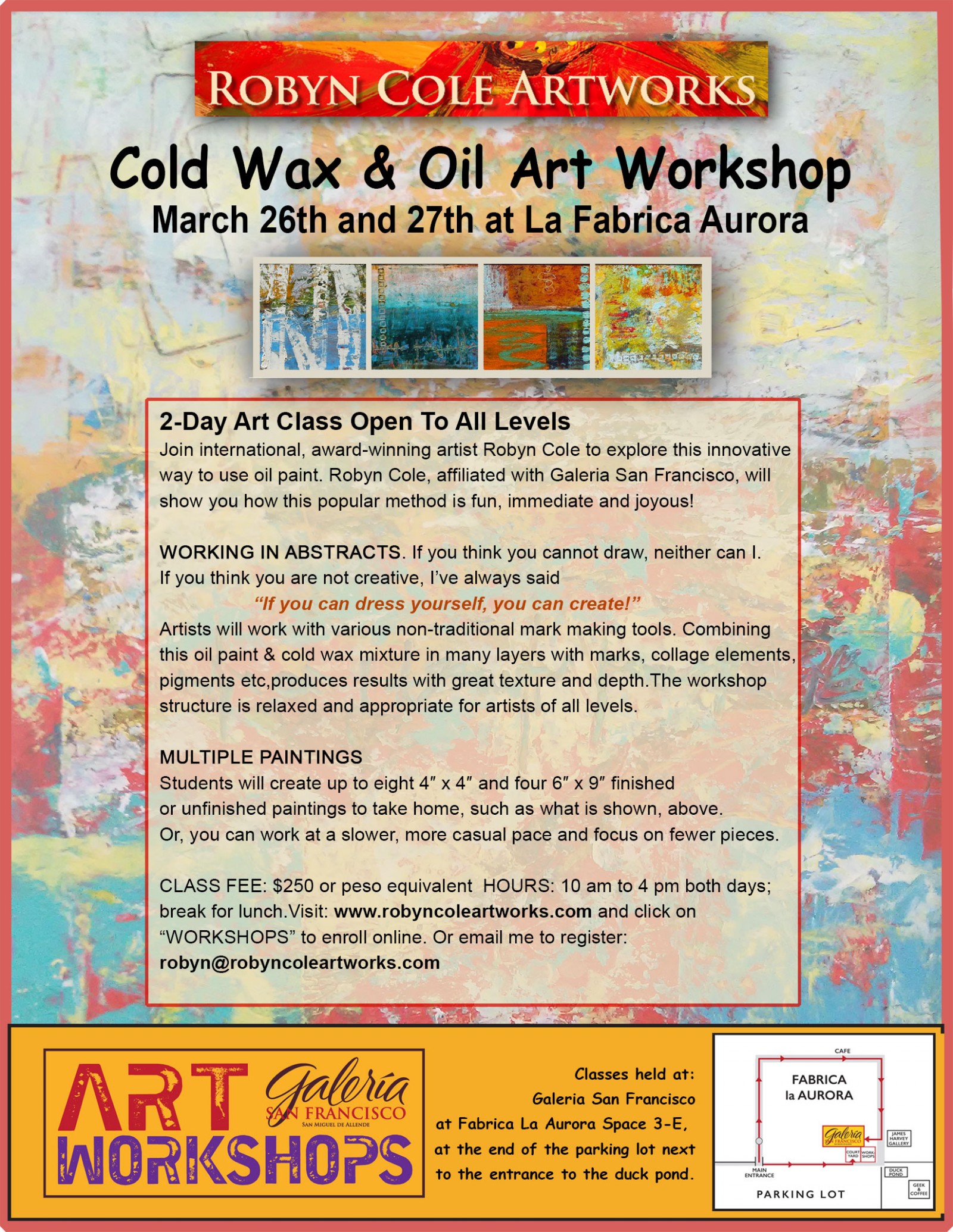 Cold Wax & Oil Art Workshop With Robyn Cole | Galeria San ..