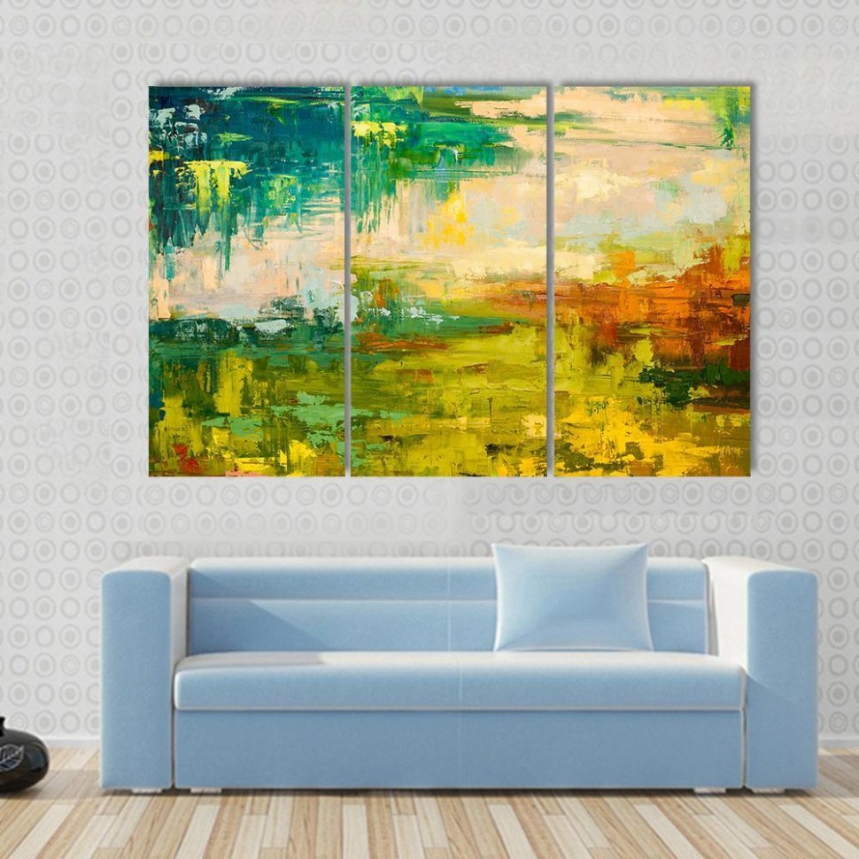 Colorful Hand Drawn Oil Painting Multi Panel Canvas Wall Art Oil Painting Cles Near Me For S