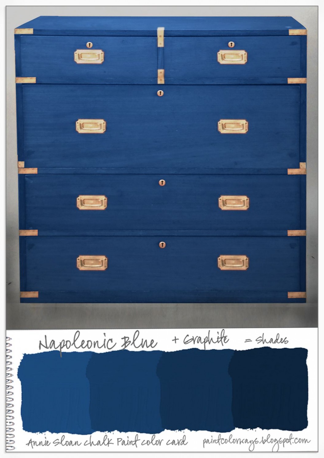 Colorways Annie Sloan Chalk Paint® Napoleonic Blue Shades (mixed ..