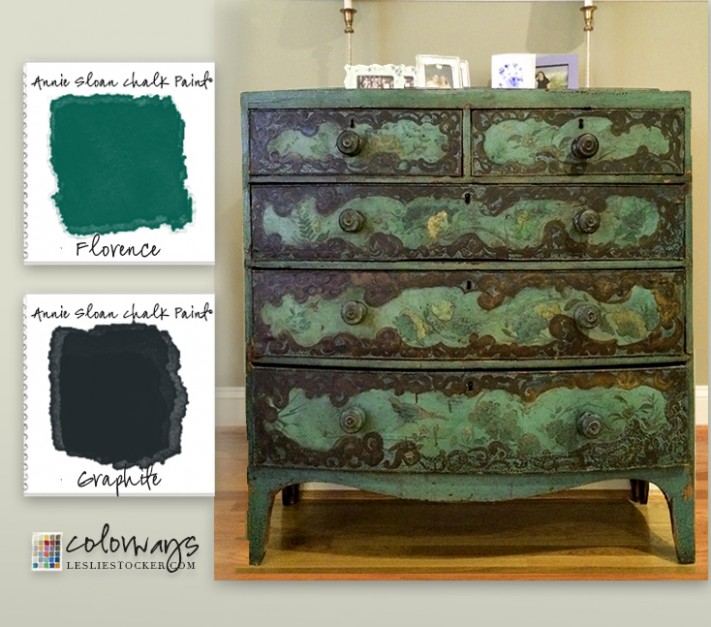 Colorways: Past Perfect Annie Sloan Chalk Paint Using Two Colors