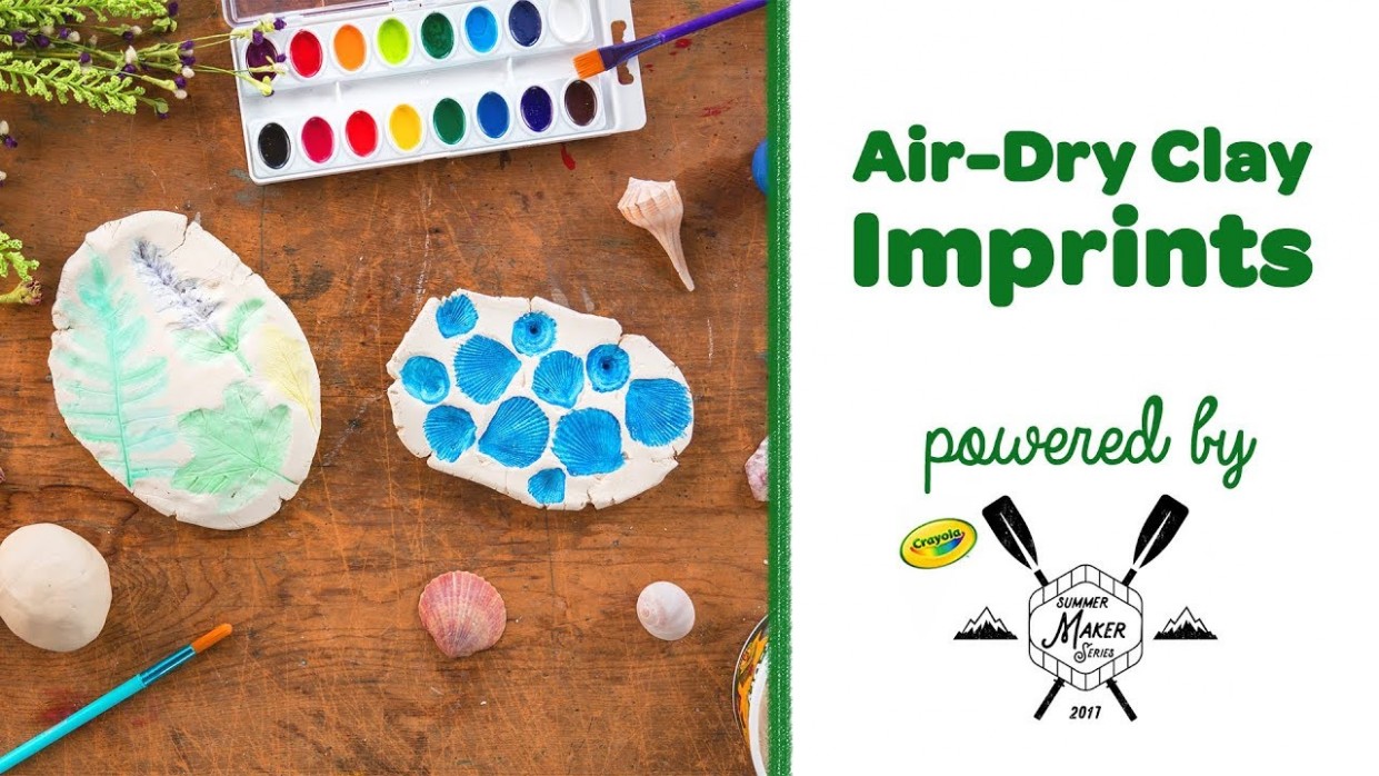Crayola Diy Air Dry Clay Imprints || Crayola Summer Maker Series How Paint Air Dry Clay