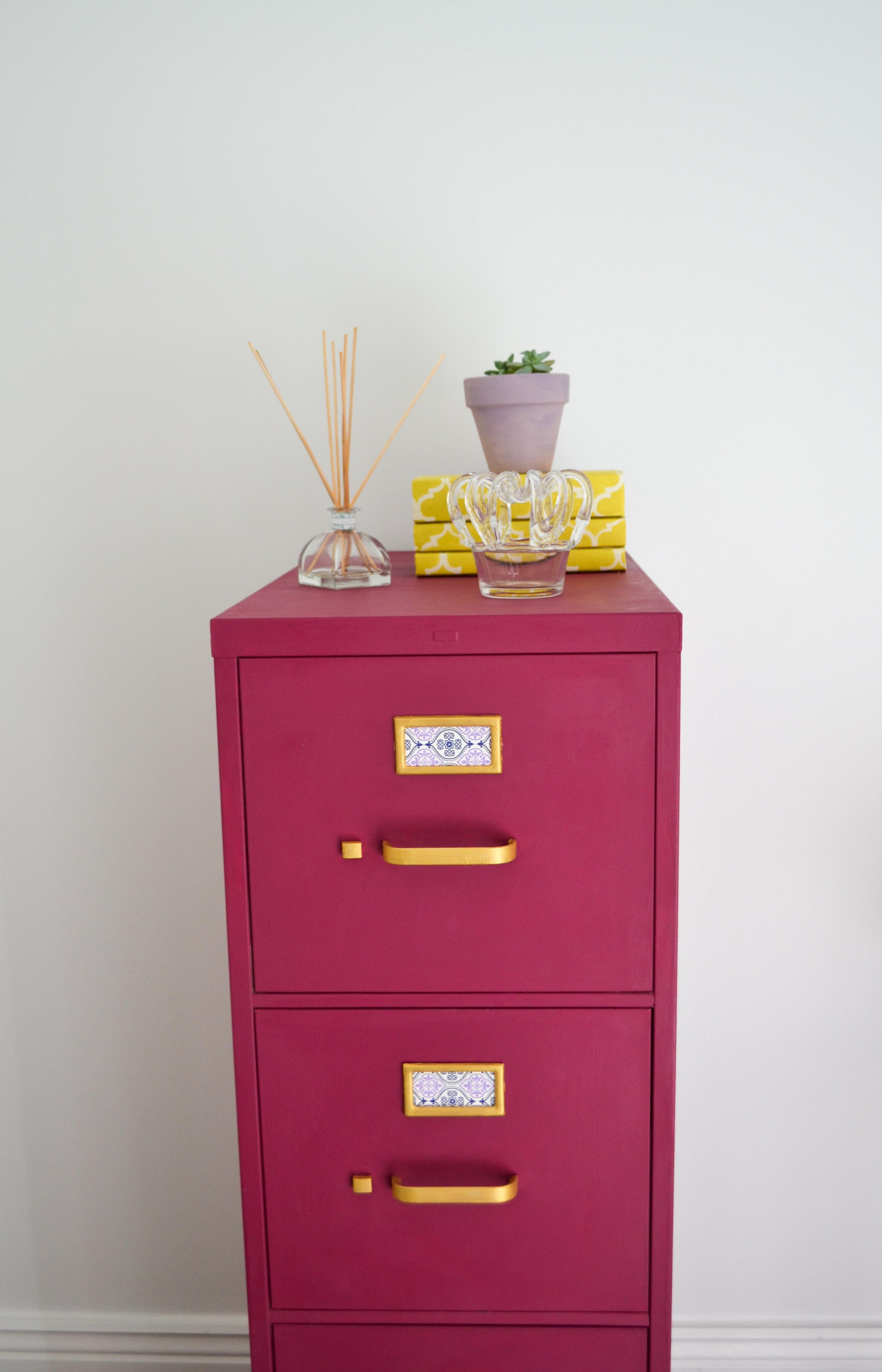 Custom Mix Of Chalk Paint® By Annie Sloan On Metal File Cabinet ..