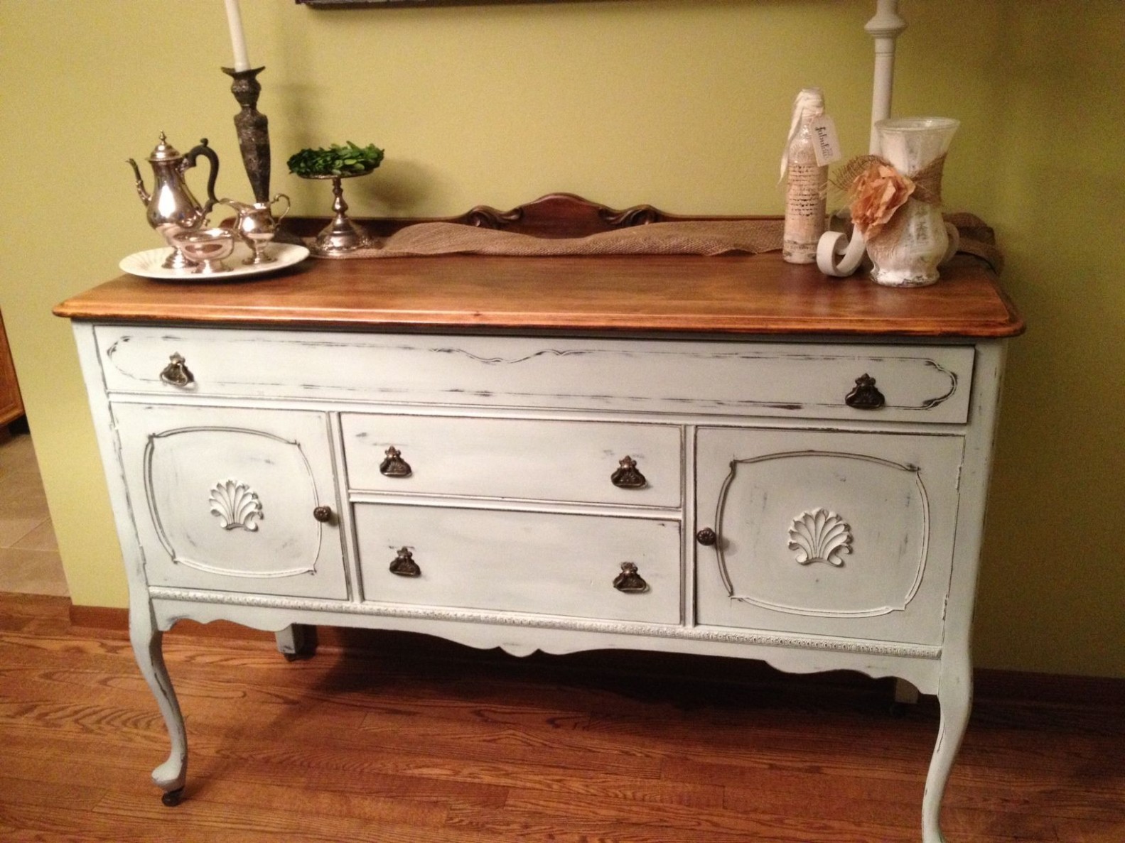 Cute Antique Buffet Painted With A Mixture Of Annie Sloan Old ..