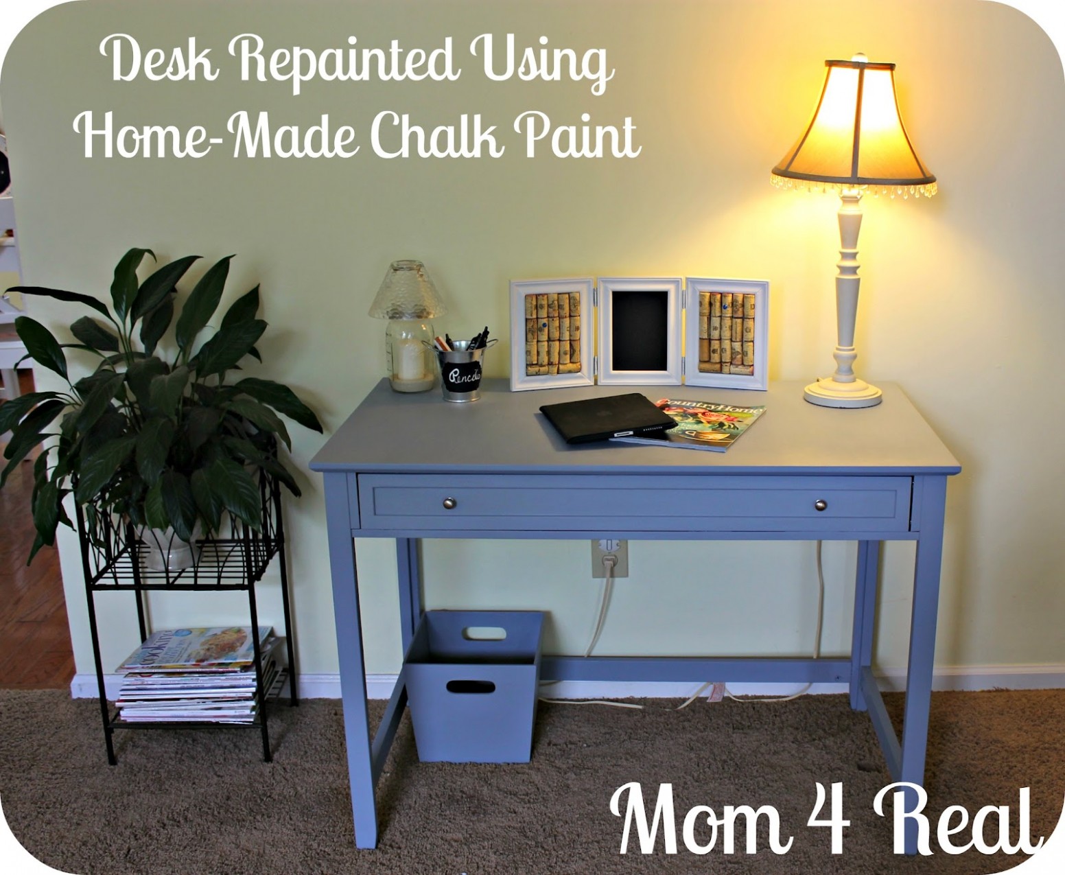 Desk Re Painted W/ Home Made Chalk Paint Mom 10 Real Chalk Mother Paint Near Me