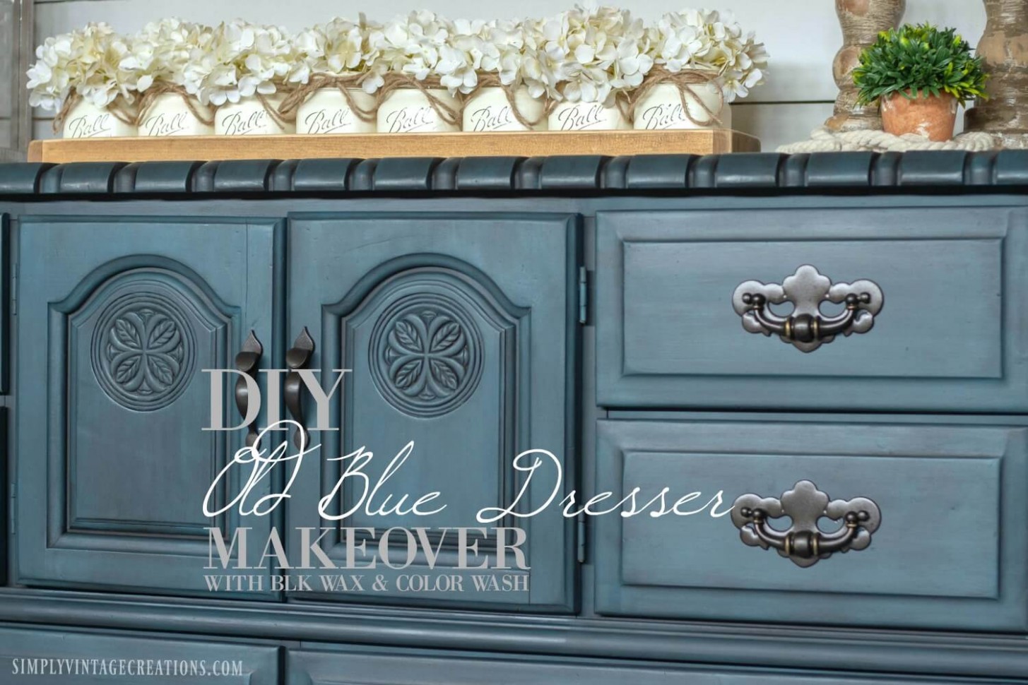 Diy Blue Dresser Makeover W/ Black Wax & Color Wash Where To Buy Annie Sloan Chalk Paint In Machusetts