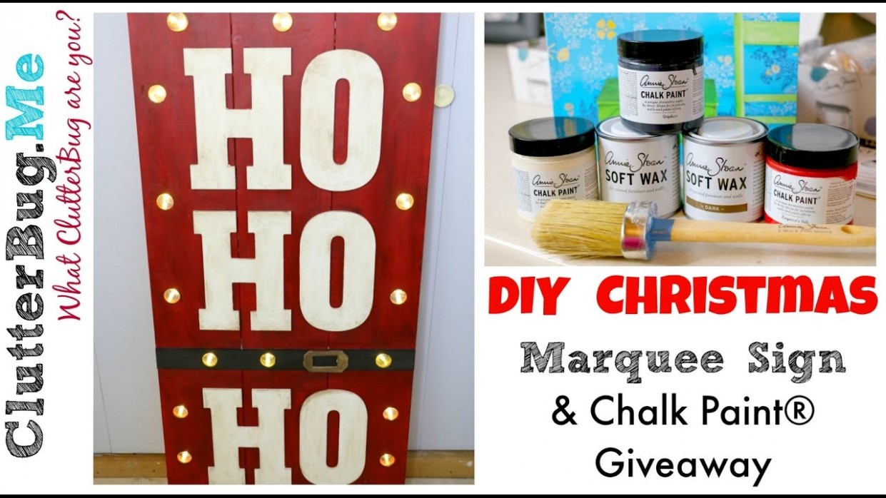 Diy Christmas Marquee Sign Chalk Paint® Giveaway | Annie Sloan Chalk Paint Dupe