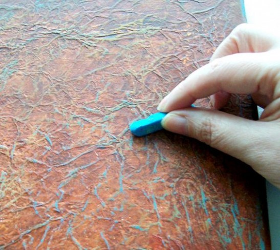 Diy: Crumpled Tissue Technique Glue To Canvas, Paint ..