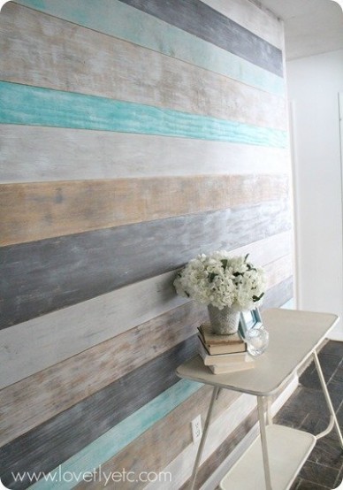 Diy Painted Plank Wall Lovely Etc