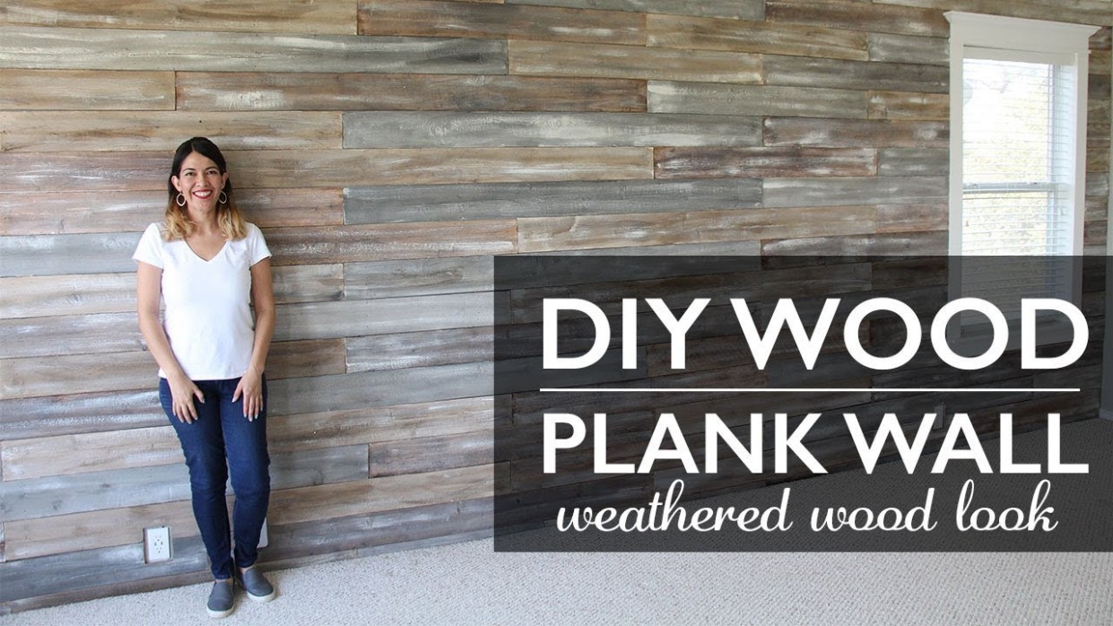 Diy Wood Plank Wall Painted With Chalk Paint® Weathered Wood Look Using Chalk Paint On Wood Panel Walls