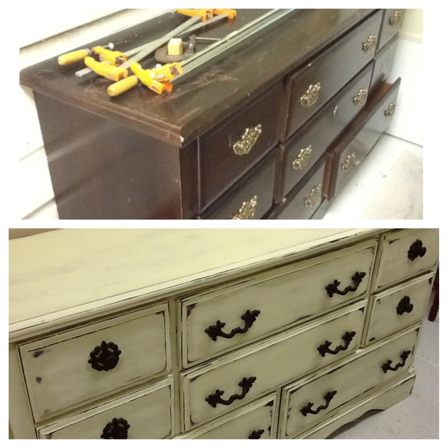 Dresser Re Done Using Annie Sloan Chalk Paint Old Ochre And ..