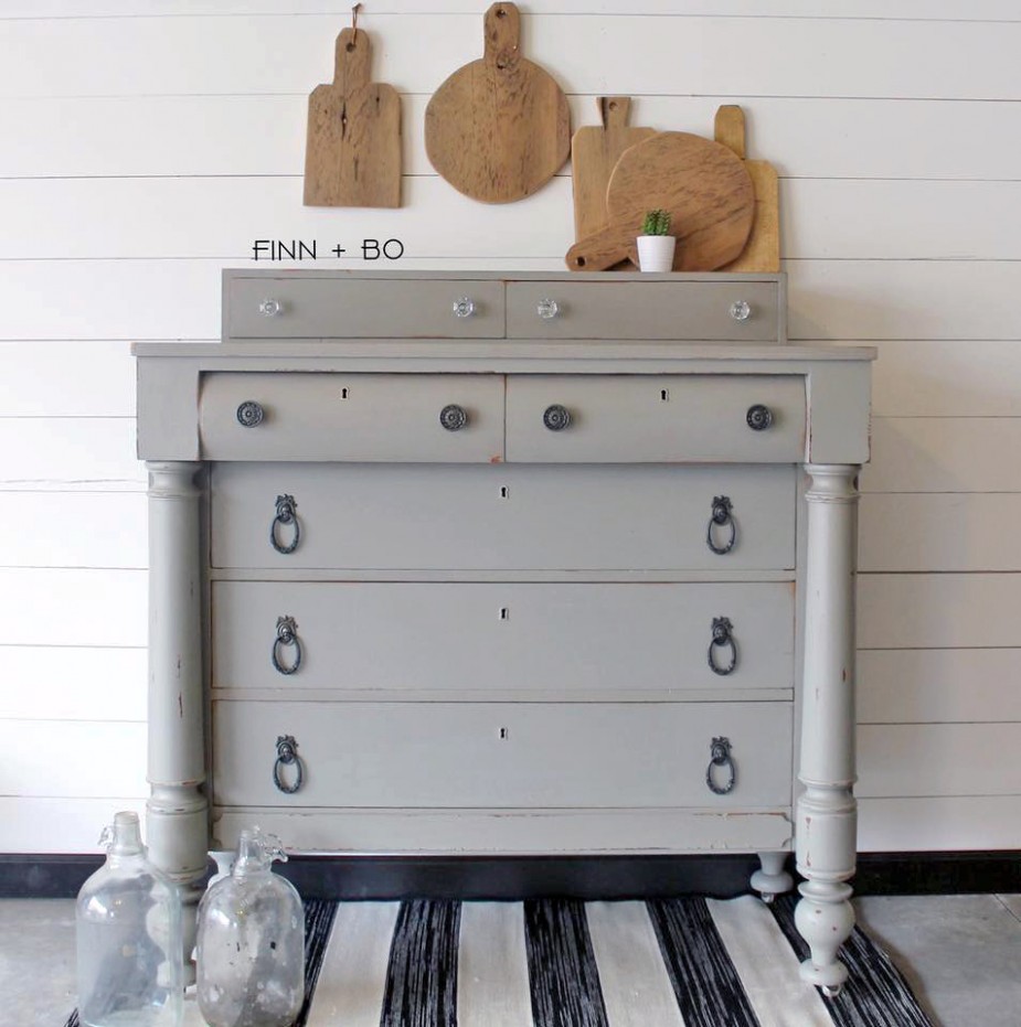Empire Gray Empire Dresser | General Finishes Design Center How To Chalk Paint Wood Veneer