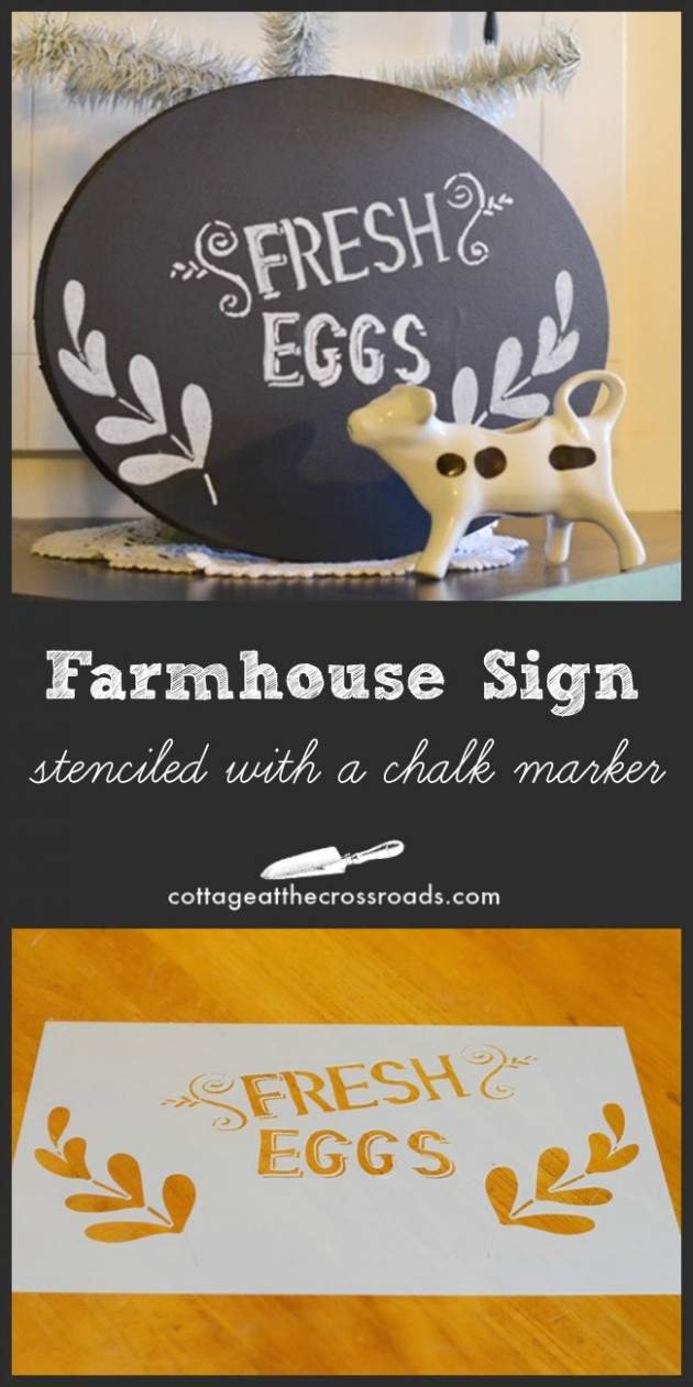 Farmhouse Sign Stenciled With A Chalk Marker Cottage At The ..