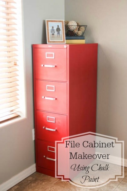 File Cabinet Makeover Using Chalk Paint Pretty Handy Girl Can You Chalk Paint A Metal Filing Cabinet