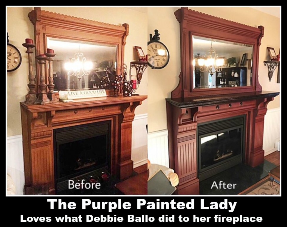 Fireplace Transformation Using Chalk Paint® | The Purple Painted Lady General Finishes Chalk Paint Near Me