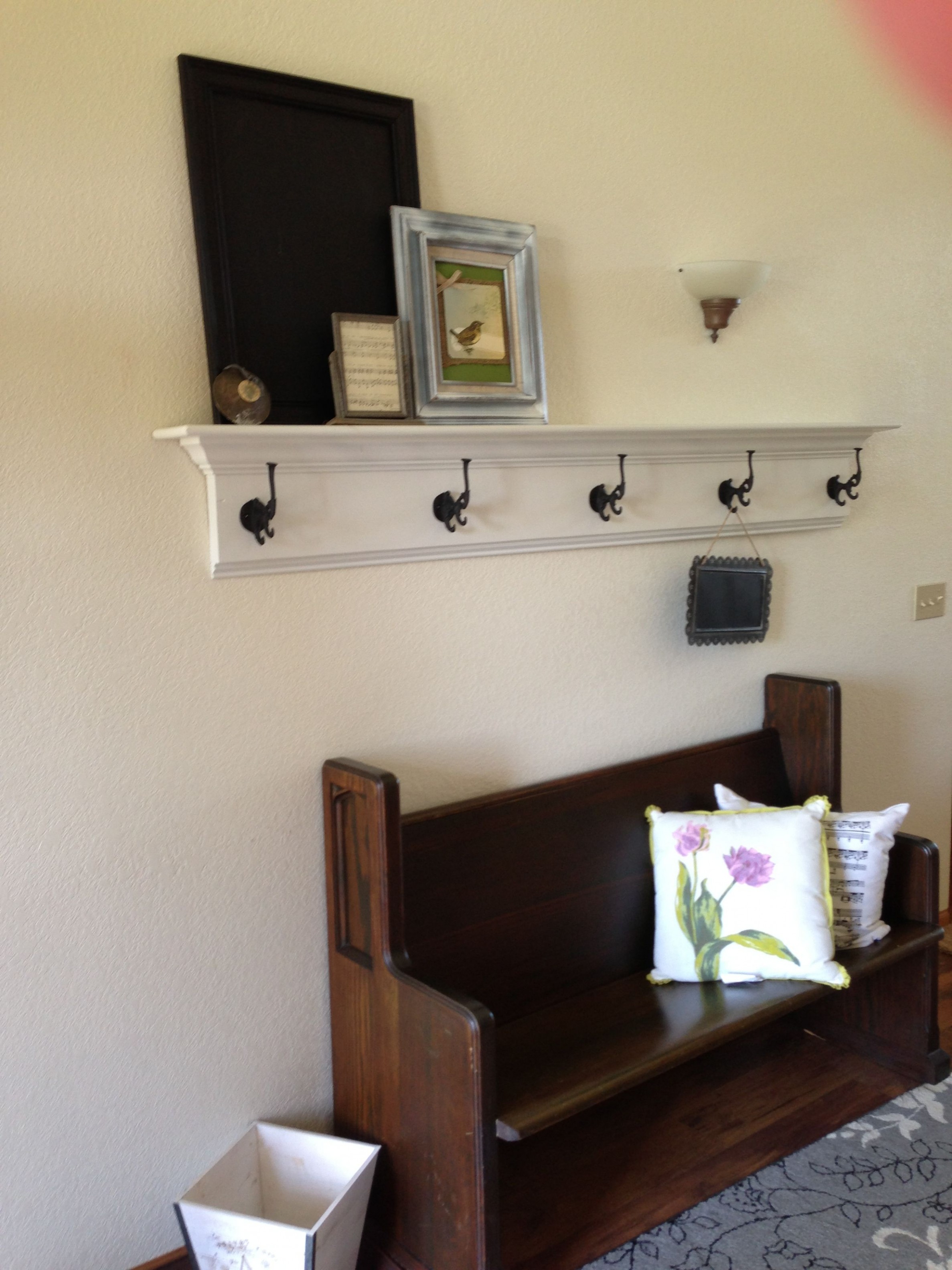 Foyer Shelf That C Made Me. Hooks From My Favorite Aisle ..