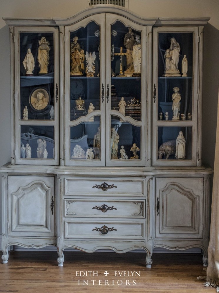 French Cabinet Before And After Cedar Hill Farmhouse Annie Sloan Chalk Paint Naples Fl