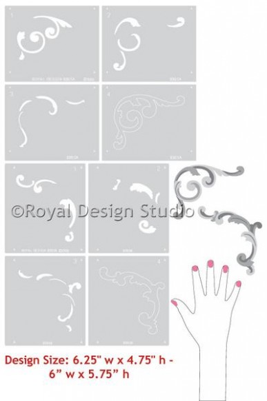 Furniture Stencils | Architectural Scroll Set | Royal ..