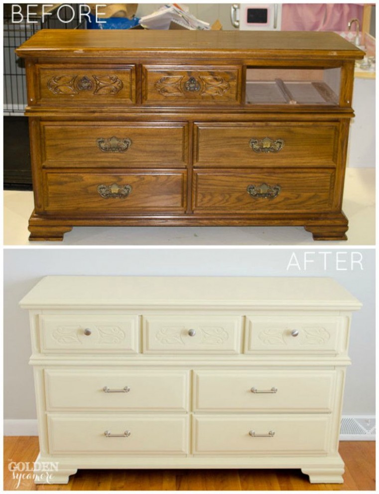 Furniture Transformation With Cream Chalk Paint® Decorative Paint ..