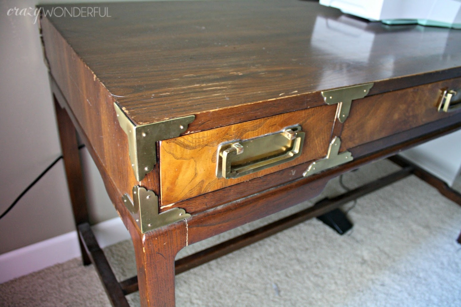 Furniture: Unique And Antique Campaign Desk For Office ..