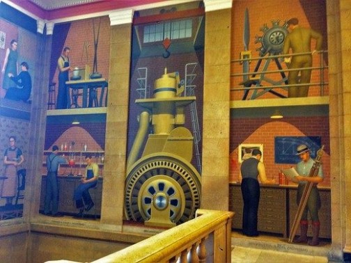 Grant Wood Murals – Ames, Iowa Atlas Obscura Wood Painting Cl Near Me