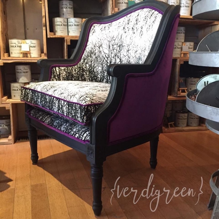 Graphite With Black Wax On A Custom Chair | Chalk Paint® By Annie ..