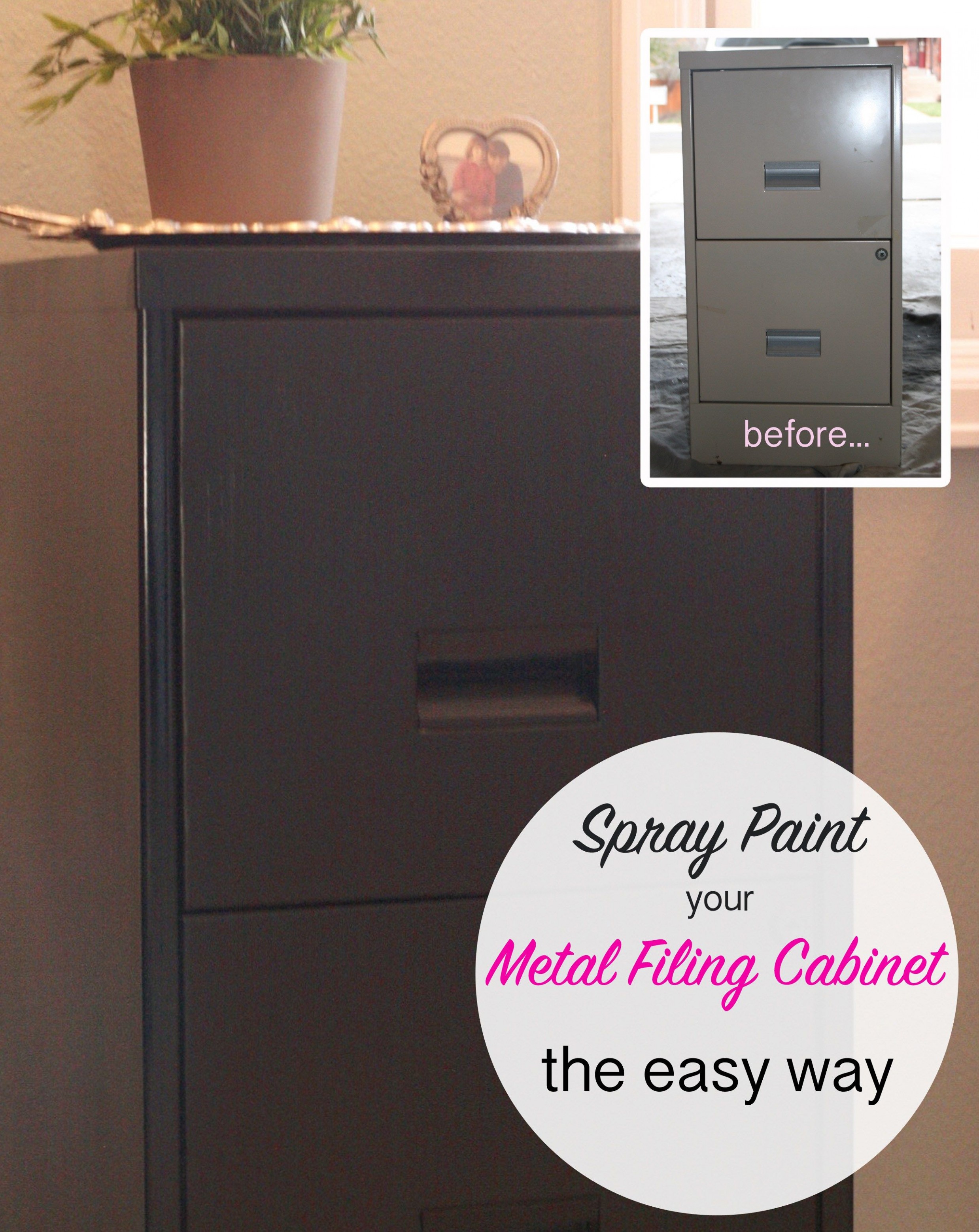 Here Is The Easy Way To Spray Paint A Metal Filing Cabinet ..