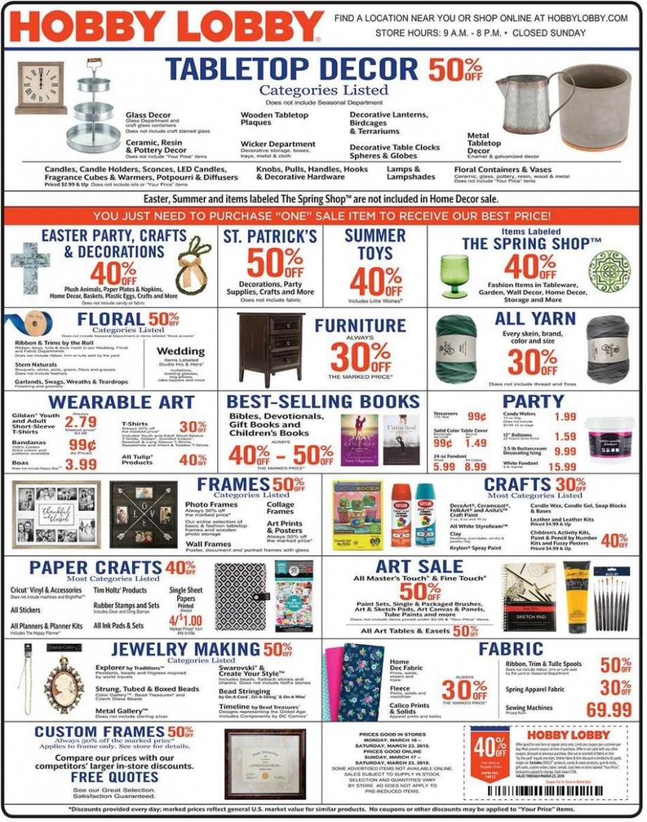 Hobby Lobby Flyer 5.5.5 5.5.5 | Weekly Ads