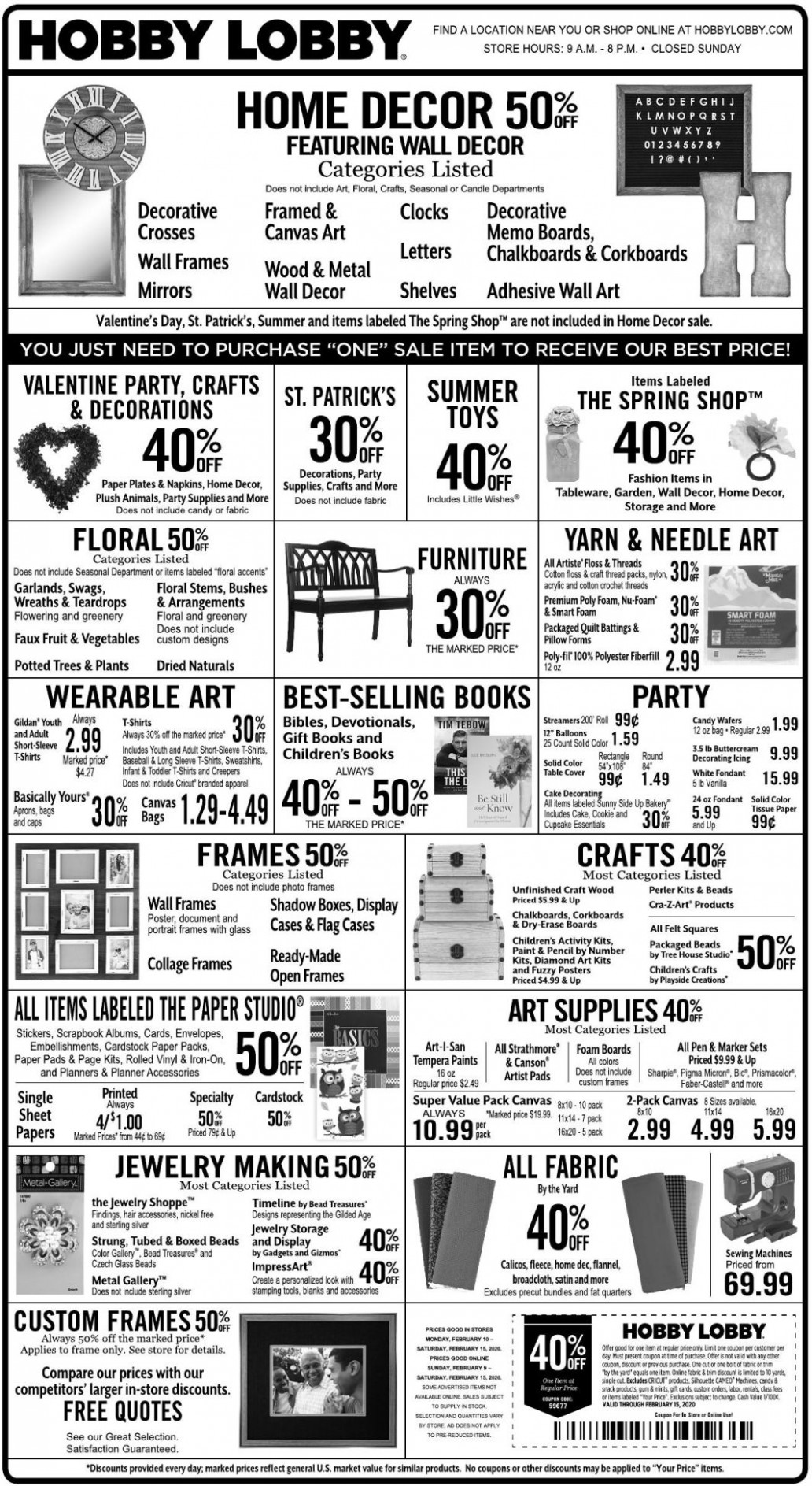 Hobby Lobby Stores Ad From 6 6 6 | Home & Garden ..