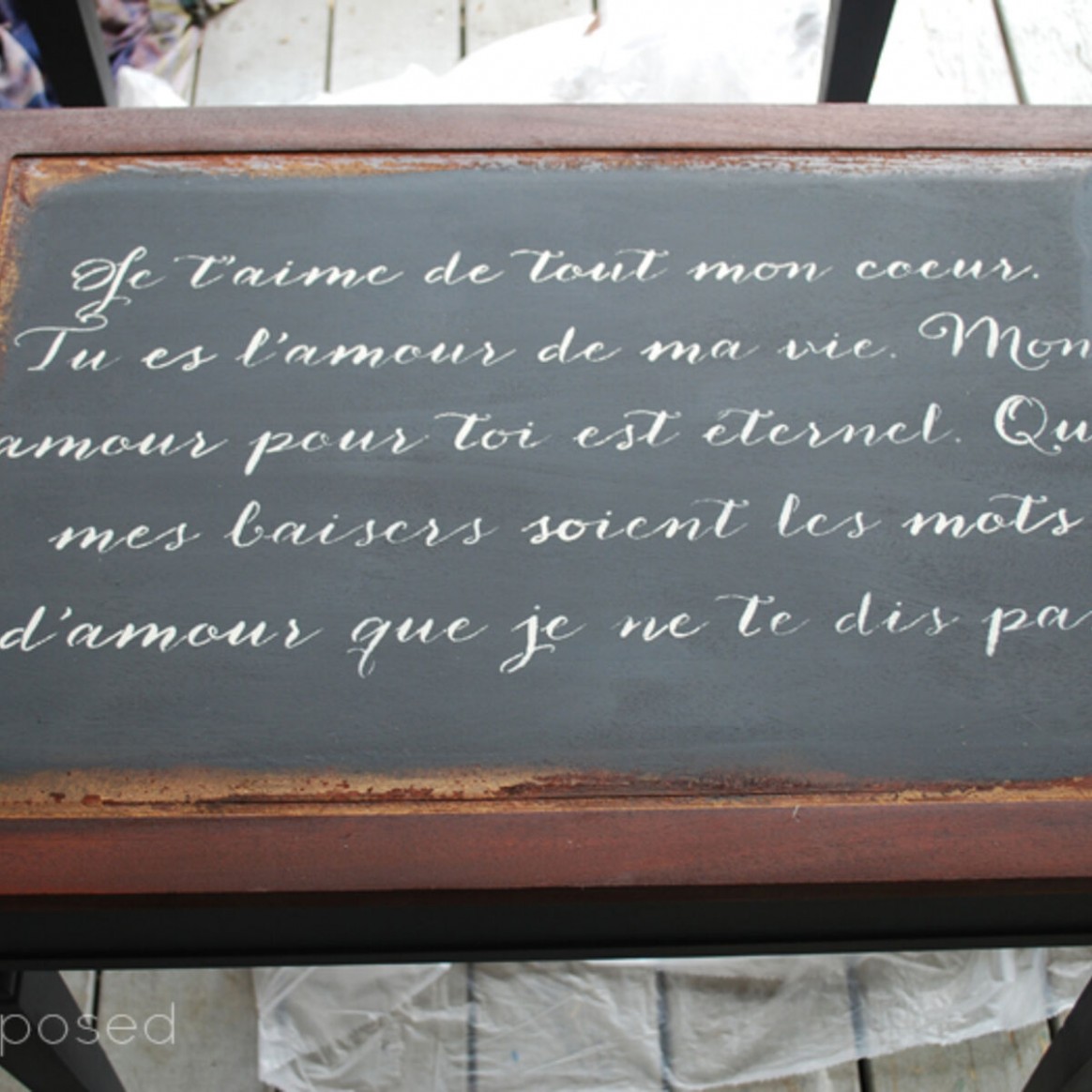 Hometalk | How To Create French Script Two Toned End Tables Hobby Lobby Furniture End Tables