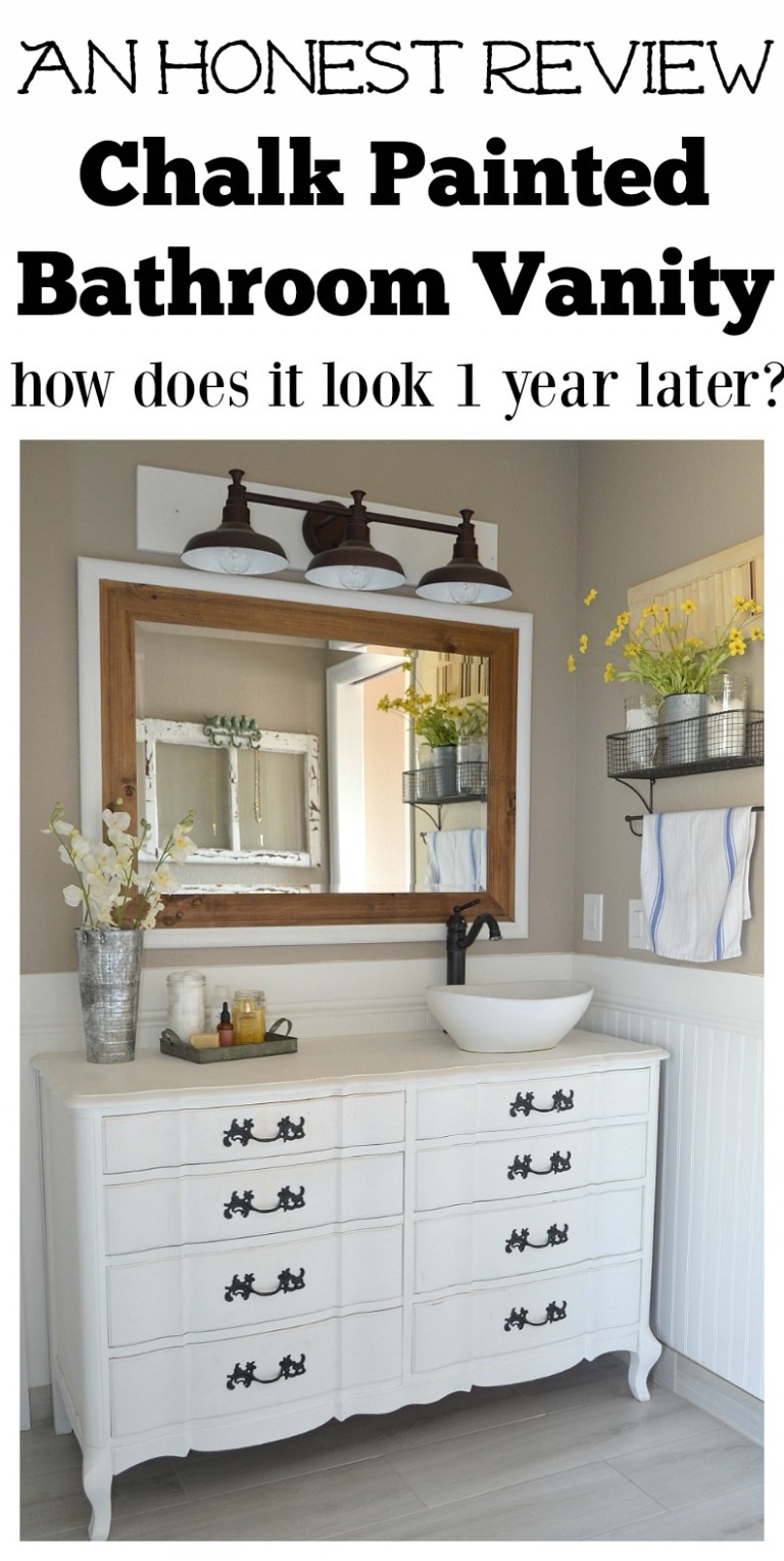 Honest Review Of My Chalk Painted Bathroom Vanities Can You Chalk Paint Over Chalk Paint Wax