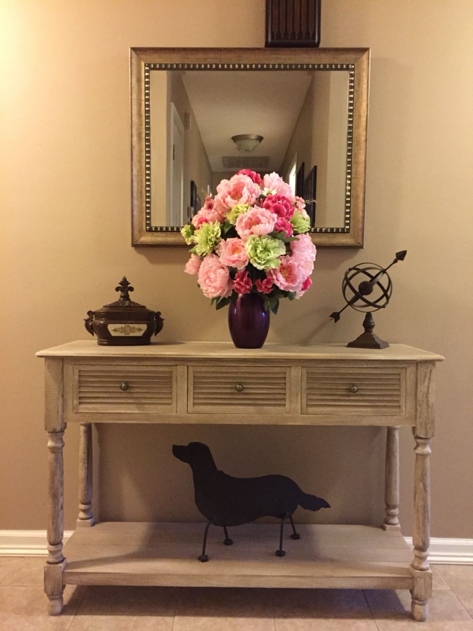 How To Decorate Your Entryway. I Bought A Sofa Table From ..