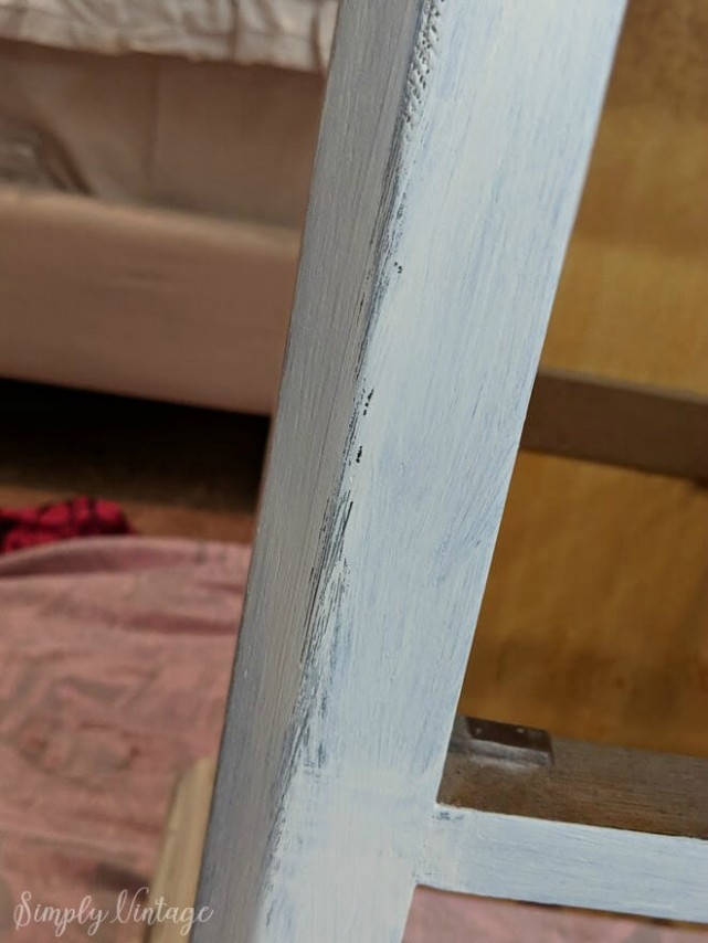 How To Distress Furniture With Vaseline Simply Vintage Annie Sloan Chalk Paint Dupe