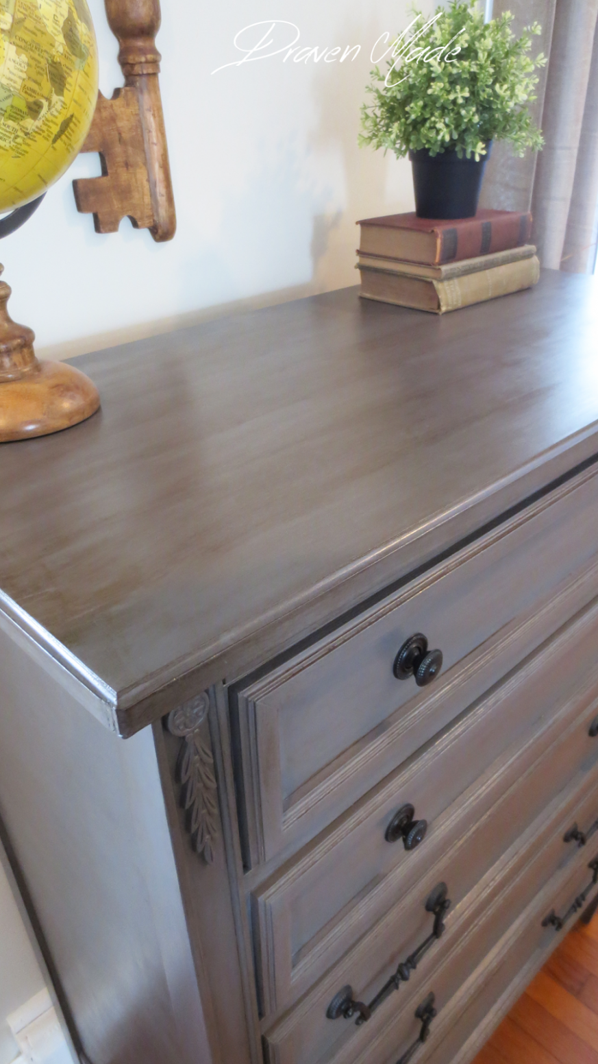How To Glaze Furniture: Bronze Gray Dresser | Furniture Makeover ..