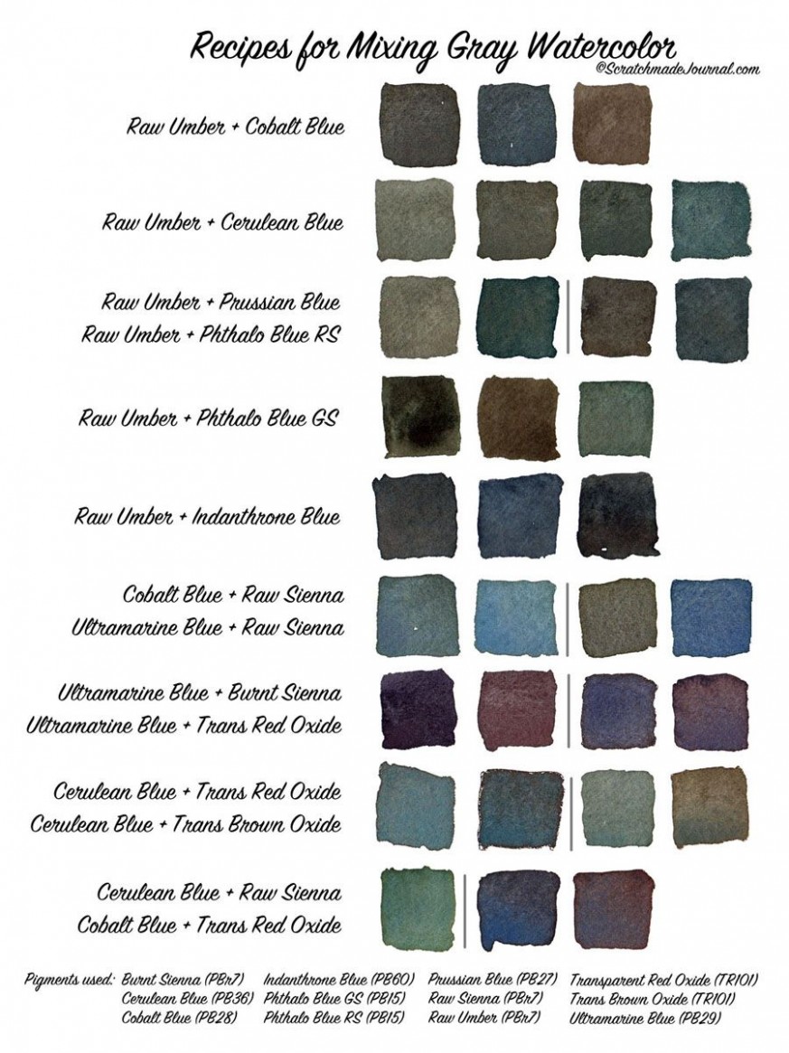 How To Mix Gray Watercolor | Tutoriales | Watercolor ..