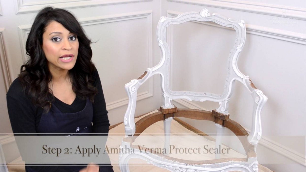 How To Paint A Chair With Amitha Verma Chalk Finish Paint. Featuring A Chair In Belgian Blue