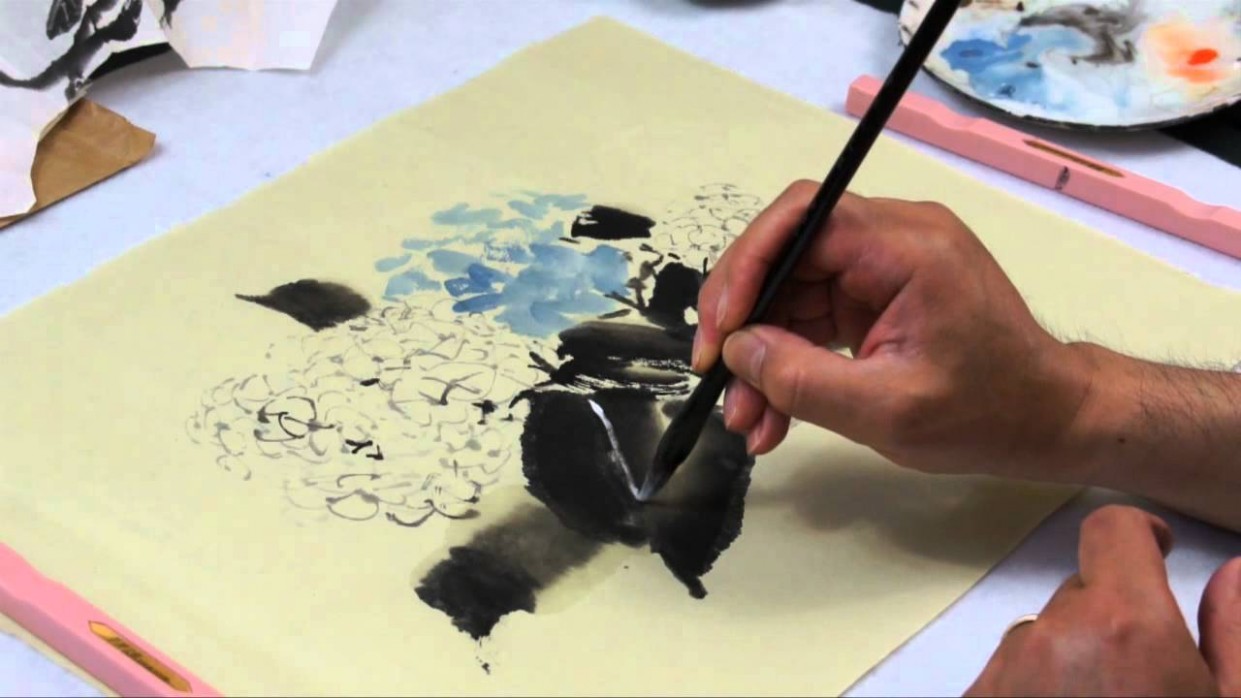 How To Paint Hydrangeas In Chinese Brush Painting With ..