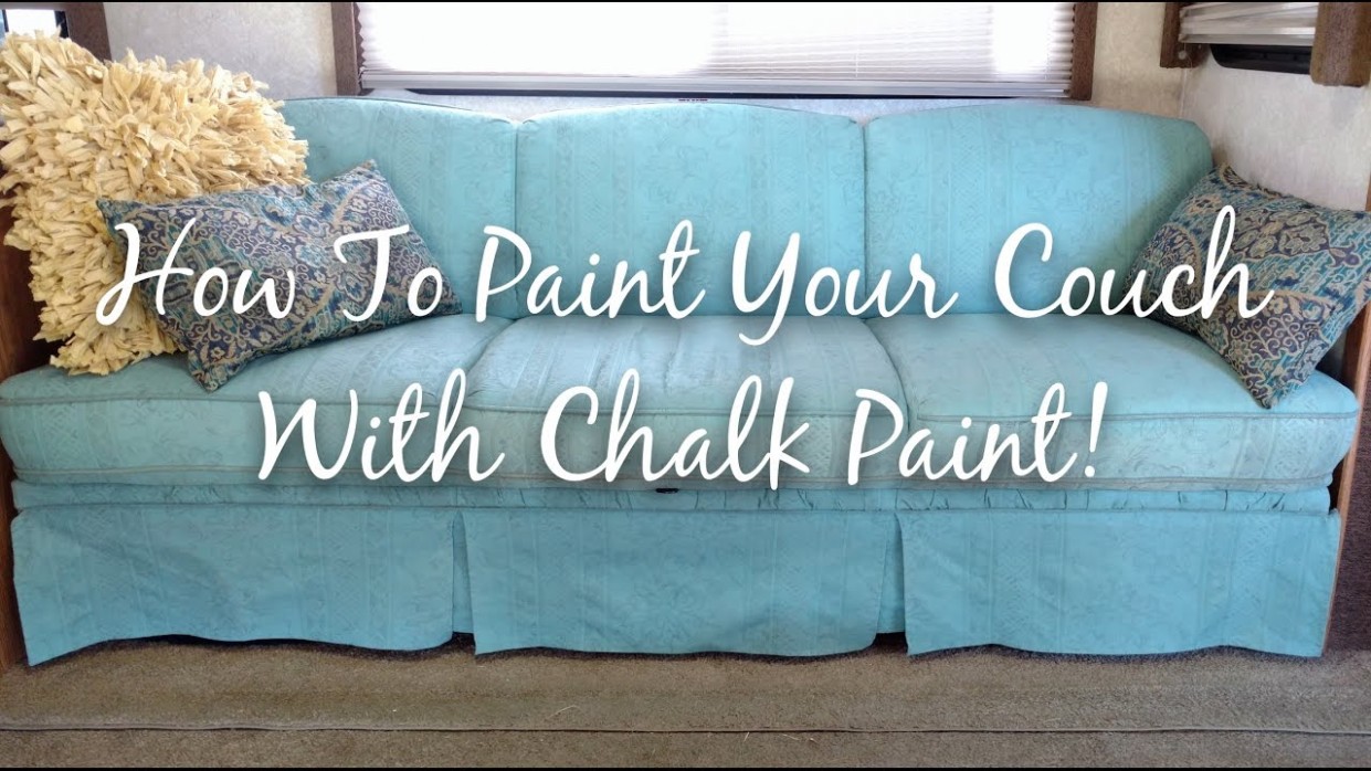 How To Paint Your Couch With Chalk Paint || Rv Living || Renovations & Repairs Can You Paint Chalk Paint On Fabric