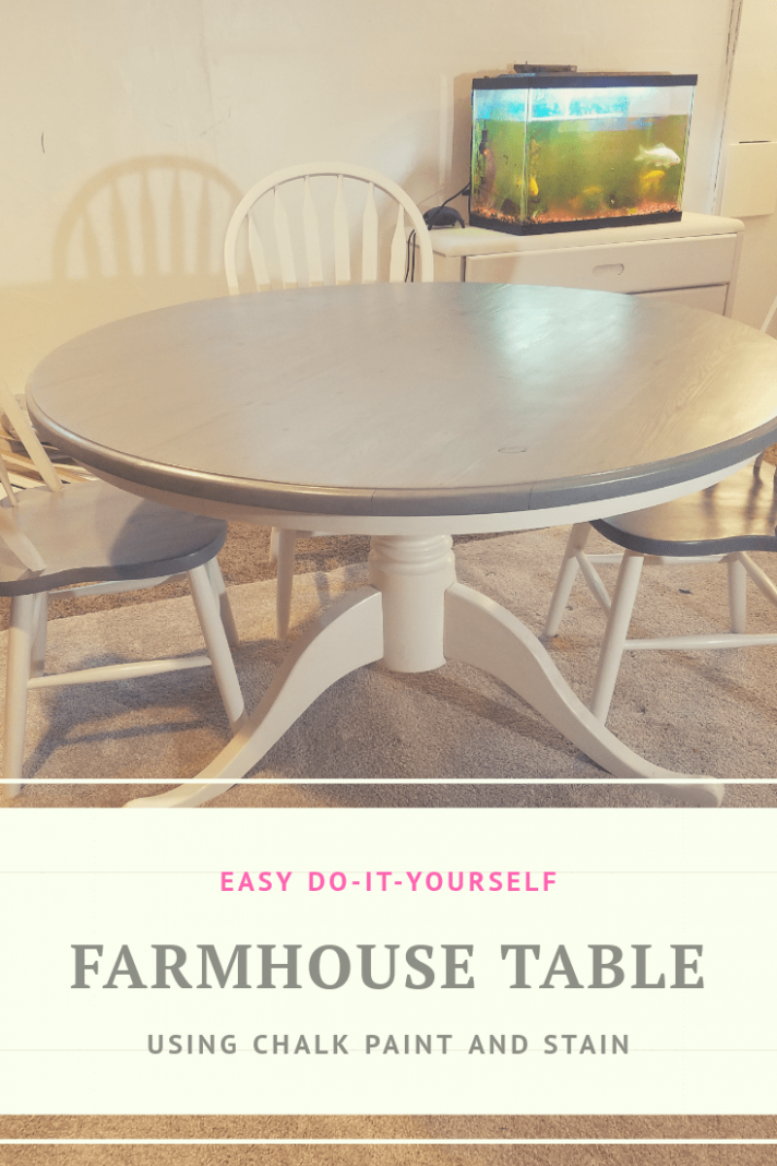 How To Stain A Kitchen Table And Chairs ⋆ Lily Sparkle Creations Can You Use Oil Based Paint Over Chalk Paint