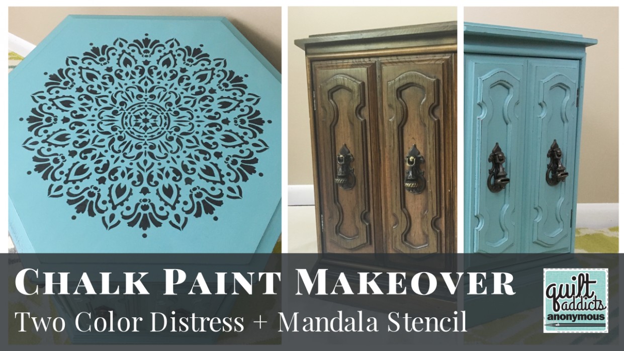 How To Stencil Furniture Plus Two Color Distressing Using Annie ..