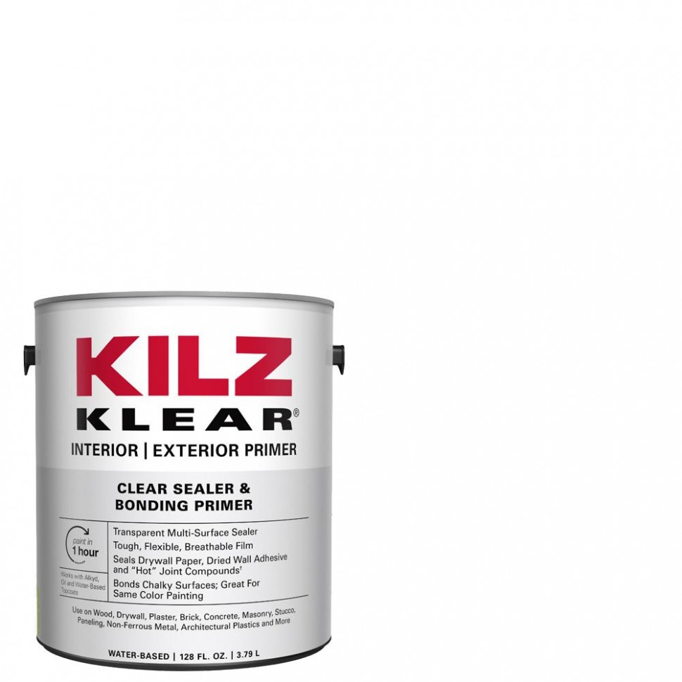 Kilz Klear 10 Gal. Clear Interior/exterior Multi Surface Primer And ..