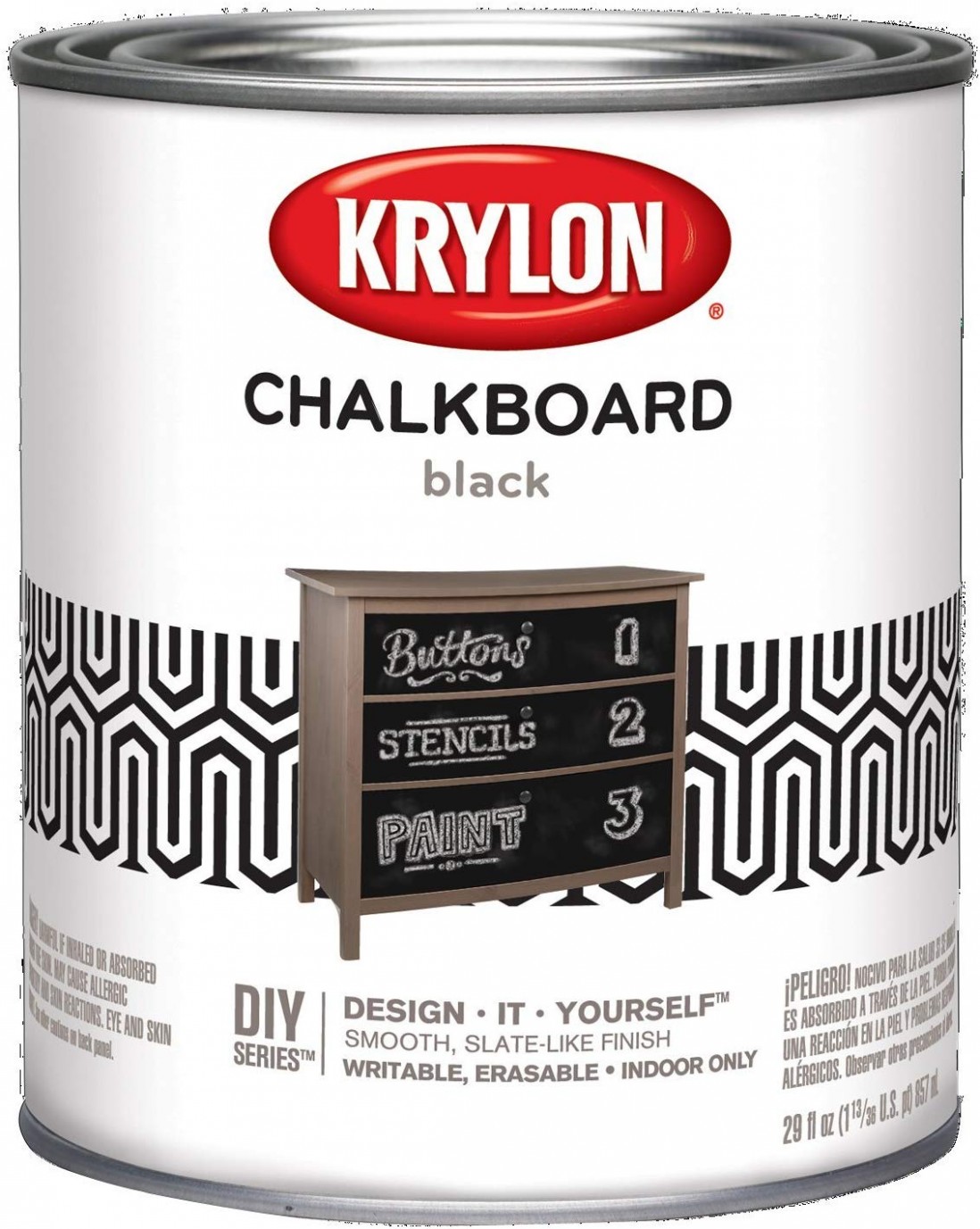 Krylon K7 Chalkboard Paint Special Purpose Brush On, Black, Quart Can I Paint Over Chalkboard Paint