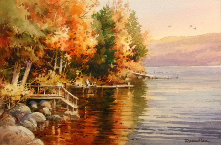 Lake Willoughby Docks – Roland Lee Water Painting Cl Near Me